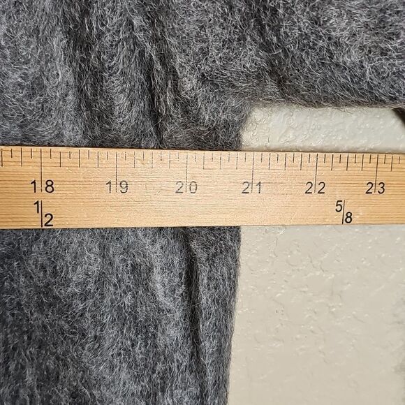 Eileen Fisher Brushed Alpaca Mohair Stripe Cardigan Open-Front Gray Ivory XS - Picture 8 of 8